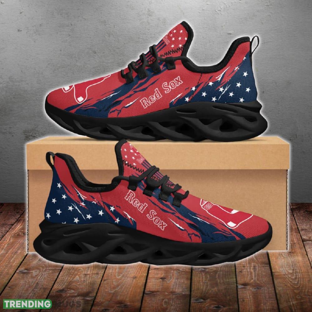 Boston Red Sox Stars and Stripes Design Chunky Shoes New Max Soul Sneakers Men Gift Max Soul Boston Red Sox Stars and Stripes Design Chunky Shoes New Max Soul Sneakers Men Gift Max Soul