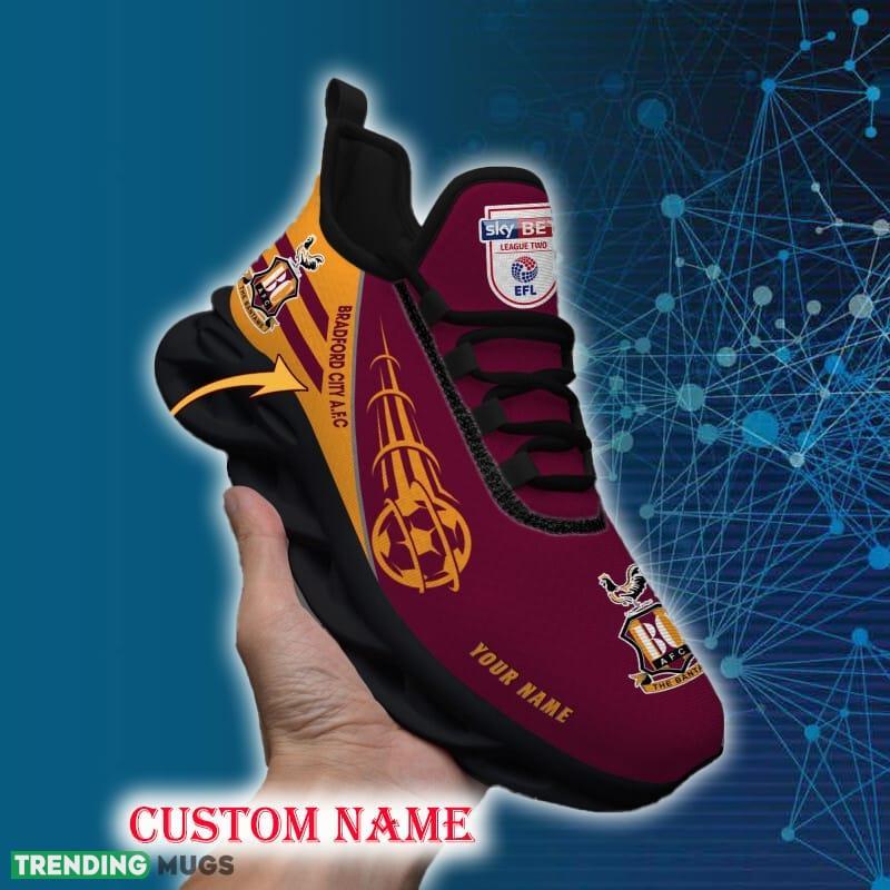 Bradford City Sports Shoes Custom Name Fans Gift Max Soul Sneakers New Ideas Max Soul Bradford City Sports Shoes Custom Name Fans Gift Max Soul Sneakers New Ideas Max Soul