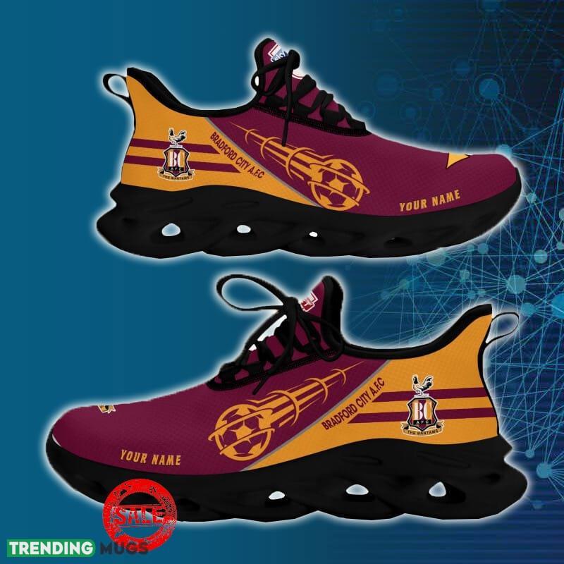 Bradford City Sports Shoes Custom Name Fans Gift Max Soul Sneakers New Ideas Max Soul Bradford City Sports Shoes Custom Name Fans Gift Max Soul Sneakers New Ideas Max Soul