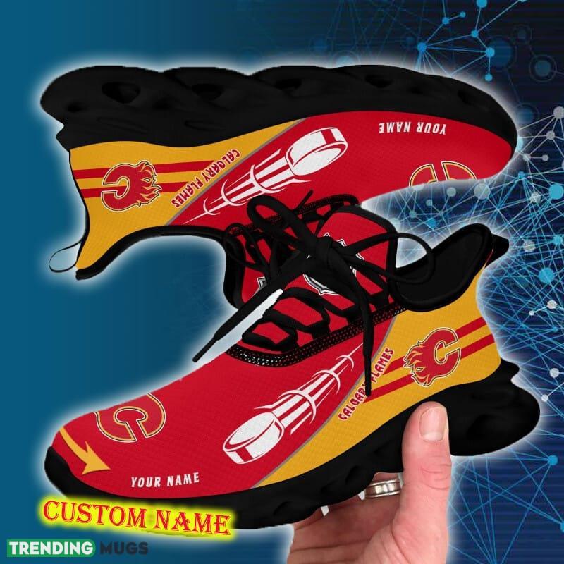 Calgary Flames Sports Shoes Custom Name Fans Gift Max Soul Sneakers New Ideas Max Soul Calgary Flames Sports Shoes Custom Name Fans Gift Max Soul Sneakers New Ideas Max Soul