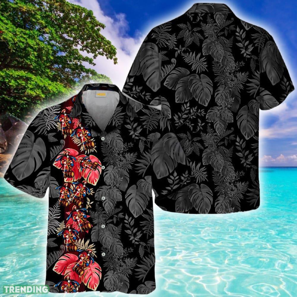 Captain Morgan Tropical Palm Leaves Hawaiian Shirt - Captain Morgan Tropical Palm Leaves Hawaiian Shirt