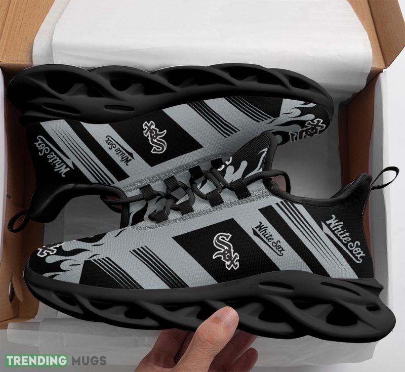 Chicago White Sox Stripe and Fire Pattern Max Soul Shoes Style Sport Sneakers Max Soul Chicago White Sox Stripe and Fire Pattern Max Soul Shoes Style Sport Sneakers Max Soul