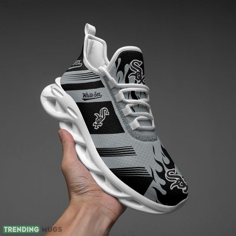 Chicago White Sox Stripe and Fire Pattern Max Soul Shoes Style Sport Sneakers Max Soul Chicago White Sox Stripe and Fire Pattern Max Soul Shoes Style Sport Sneakers Max Soul
