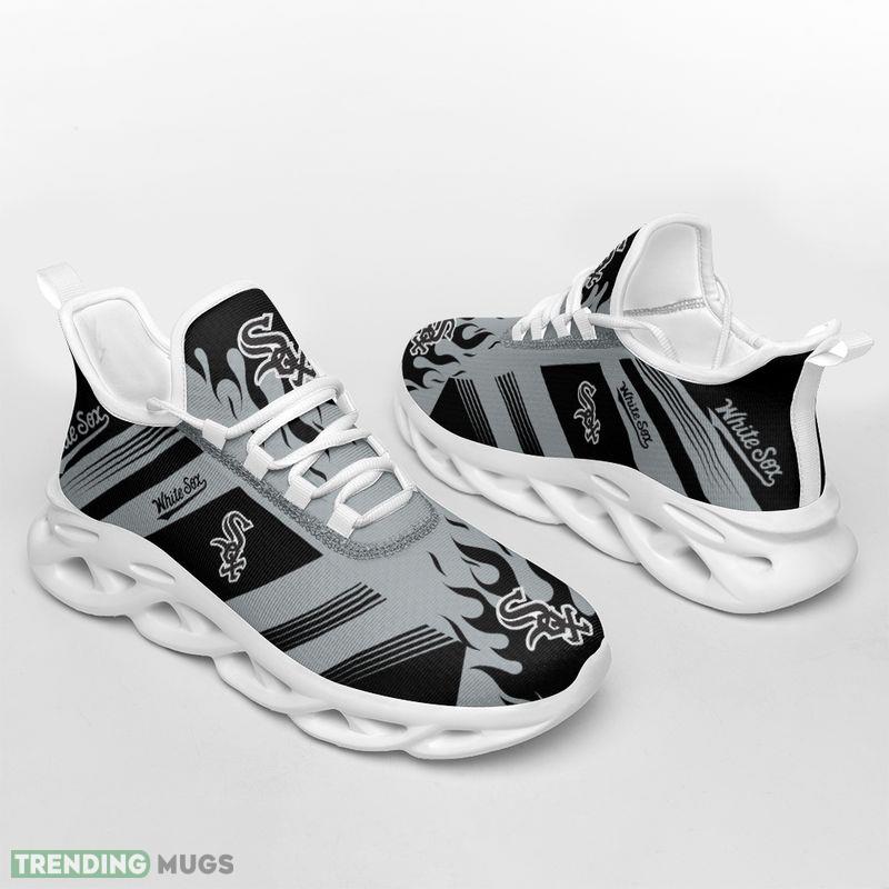 Chicago White Sox Stripe and Fire Pattern Max Soul Shoes Style Sport Sneakers Max Soul Chicago White Sox Stripe and Fire Pattern Max Soul Shoes Style Sport Sneakers Max Soul
