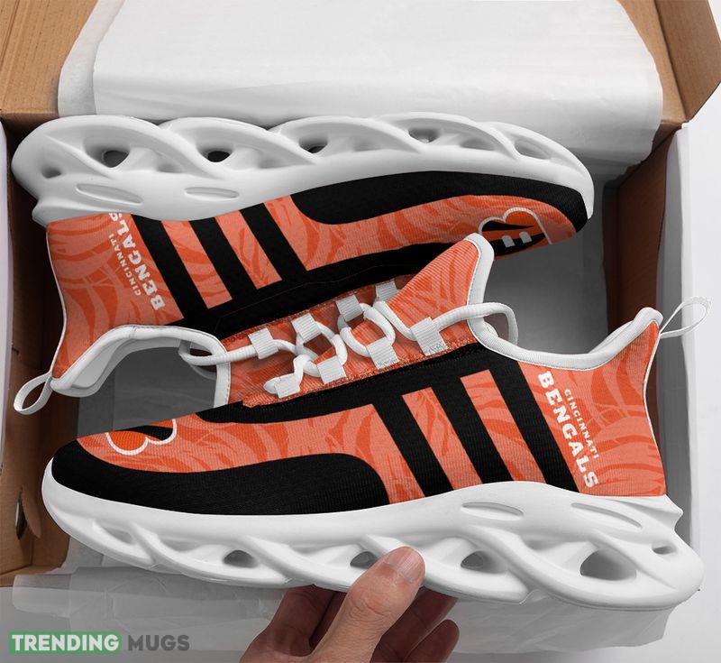 Cincinnati Bengals Leaf and Stripe Pattern Men's and Women's Max Soul Shoes Representation Sport Sneakers - Cincinnati Bengals Leaf and Stripe Pattern Men's and Women's Max Soul Shoes_1 Cincinnati Bengals Leaf and Stripe Pattern Men's and Women's Max Soul Shoes Representation Sport Sneakers - Cincinnati Bengals Leaf and Stripe Pattern Men's and Women's Max Soul Shoes_1