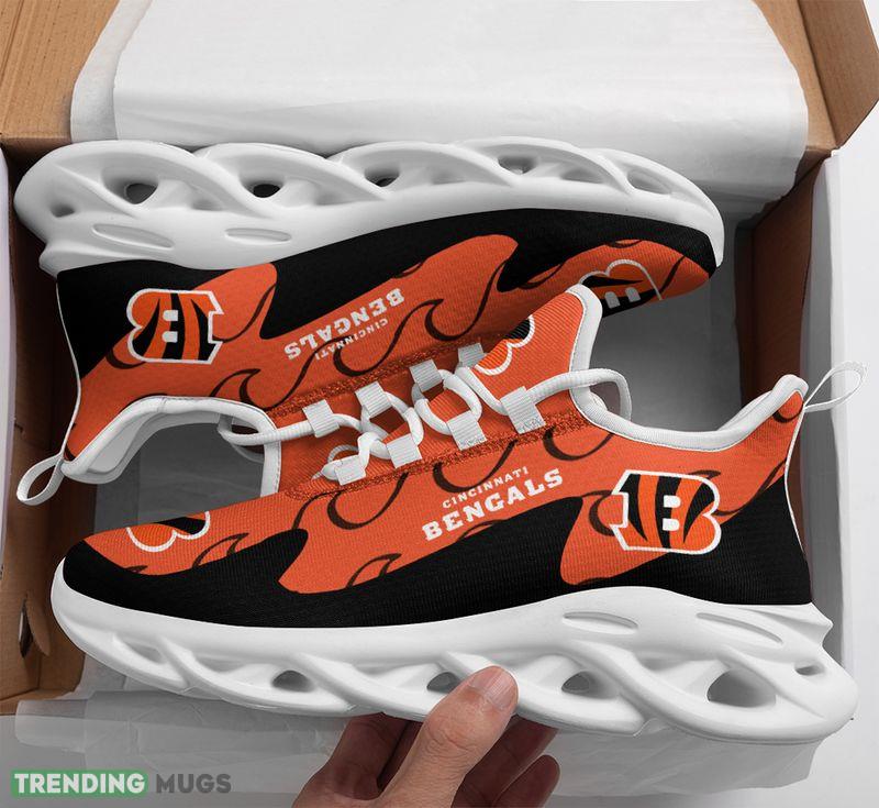 Cincinnati Bengals Max Soul Shoes Monogram Running Sneakers - Cincinnati Bengals Max Soul Shoes_1 Cincinnati Bengals Max Soul Shoes Monogram Running Sneakers - Cincinnati Bengals Max Soul Shoes_1