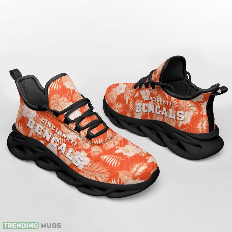 Cincinnati Bengals Tropical Flowers Print Max Soul Shoes Trademark Running Sneakers Max Soul Cincinnati Bengals Tropical Flowers Print Max Soul Shoes Trademark Running Sneakers Max Soul
