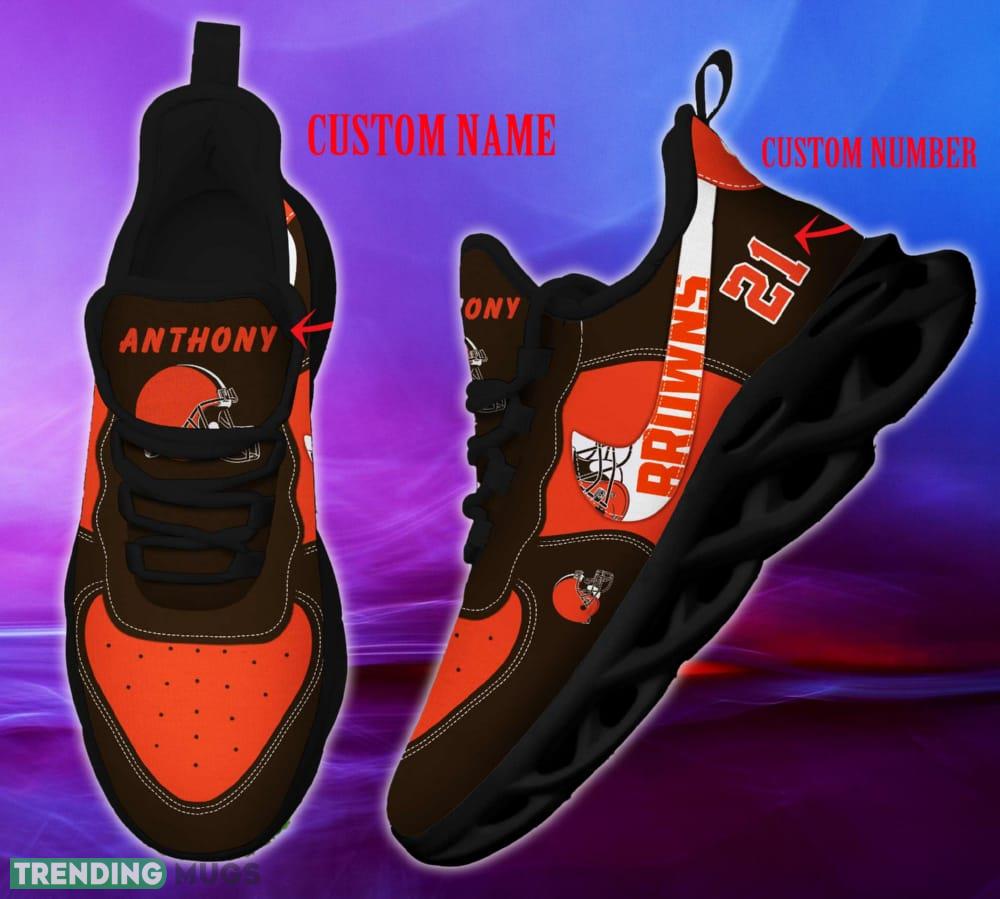 Cleveland Browns NFL Clunky Shoes Custom Number And Name Max Soul Sneakers Max Soul Cleveland Browns NFL Clunky Shoes Custom Number And Name Max Soul Sneakers Max Soul