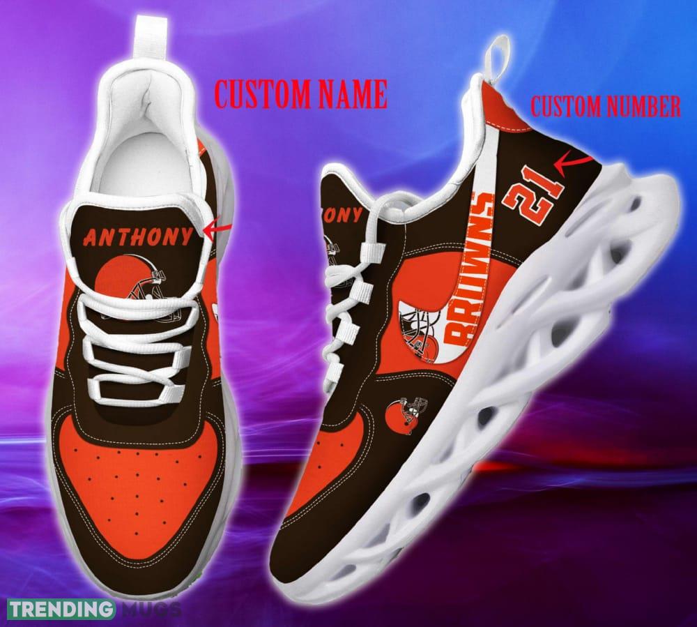 Cleveland Browns NFL Clunky Shoes Custom Number And Name Max Soul Sneakers - Cleveland Browns NFL Clunky Shoes _1 Cleveland Browns NFL Clunky Shoes Custom Number And Name Max Soul Sneakers - Cleveland Browns NFL Clunky Shoes _1