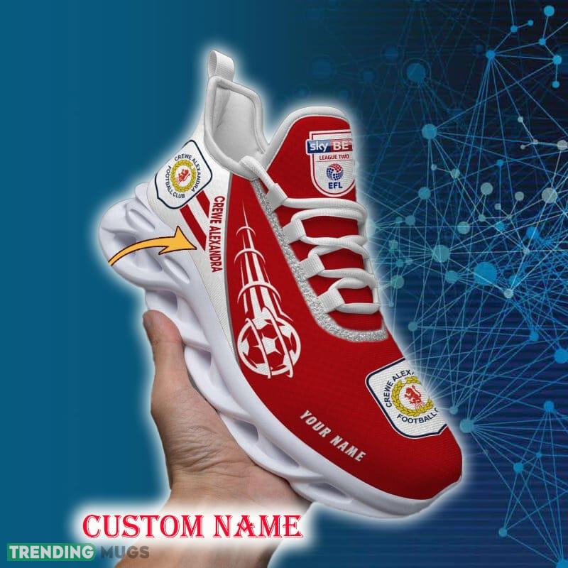 Crewe Alexandra Sports Shoes Custom Name Fans Gift Max Soul Sneakers New Ideas - Crewe Alexandra Chunky Sneakers Personalized_1
