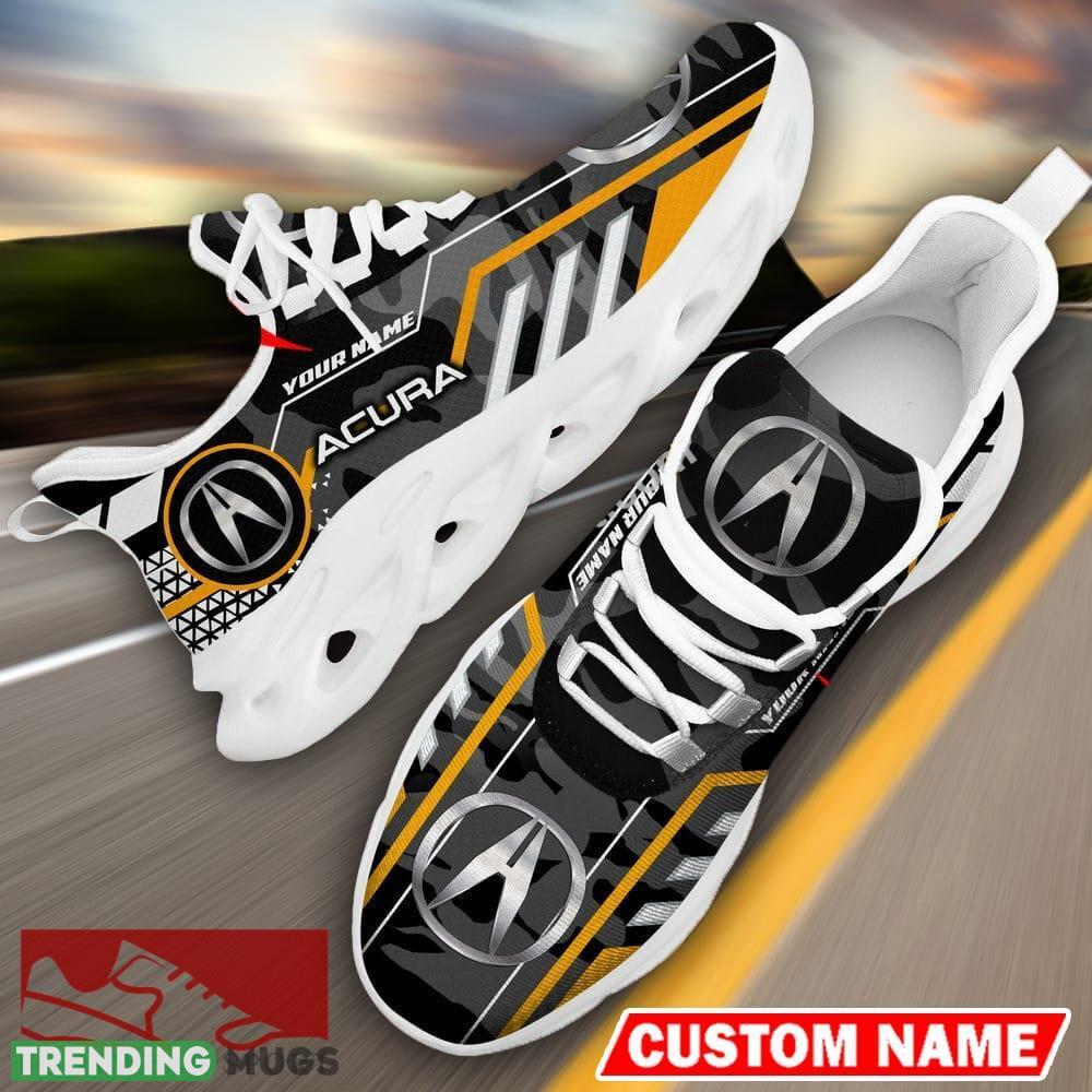 Custom Name Acura Logo Camo Black Max Soul Sneakers Racing Car And Motorcycle Chunky Sneakers Max Soul Custom Name Acura Logo Camo Black Max Soul Sneakers Racing Car And Motorcycle Chunky Sneakers Max Soul