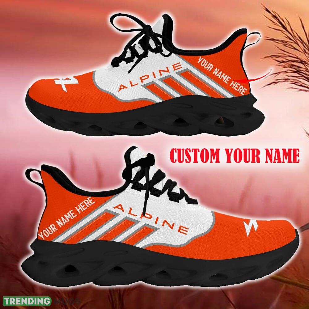 Custom Name Alpine Orange Car Logo Max Soul Sneakers For Fans Team Running Shoes Gift Men And Women Max Soul Custom Name Alpine Orange Car Logo Max Soul Sneakers For Fans Team Running Shoes Gift Men And Women Max Soul