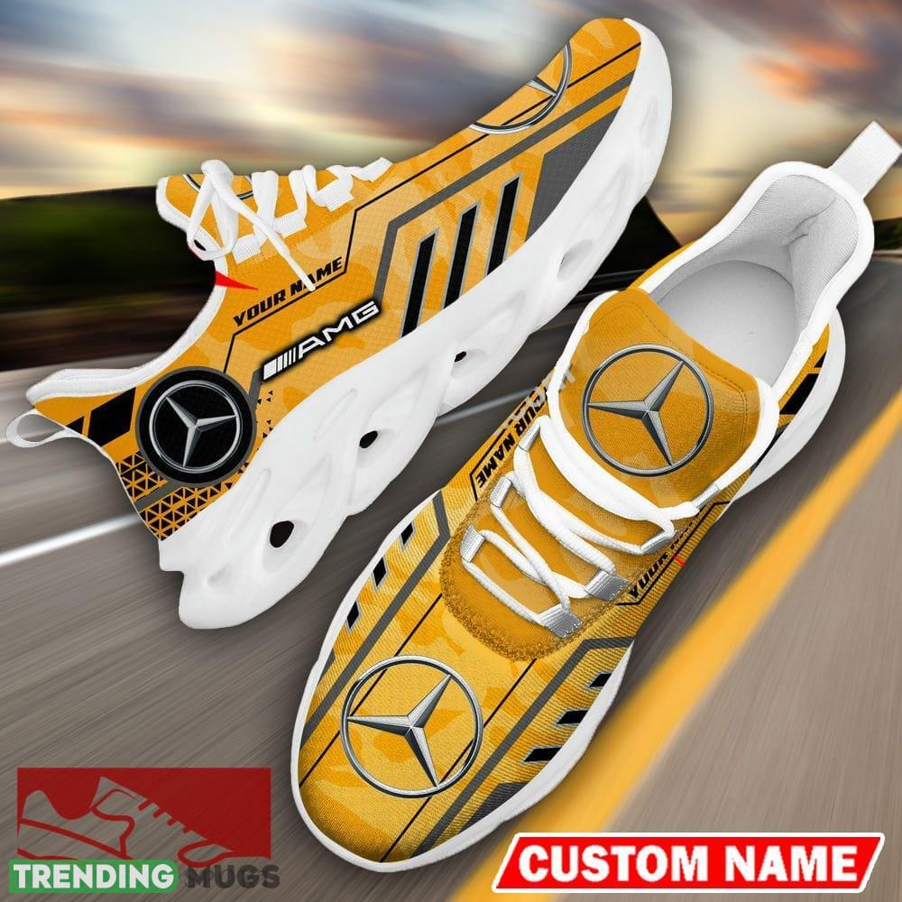 Custom Name AMG Logo Camo Yellow Max Soul Sneakers Racing Car And Motorcycle Chunky Sneakers - AMG Logo Racing Car Tractor Farmer Max Soul Shoes Personalized Photo 12 Custom Name AMG Logo Camo Yellow Max Soul Sneakers Racing Car And Motorcycle Chunky Sneakers - AMG Logo Racing Car Tractor Farmer Max Soul Shoes Personalized Photo 12