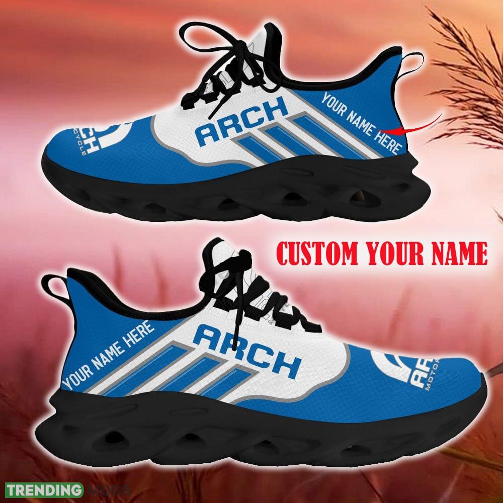 Custom Name Arch Blue Car Logo Max Soul Sneakers For Fans Team Running Shoes Gift Men And Women Max Soul Custom Name Arch Blue Car Logo Max Soul Sneakers For Fans Team Running Shoes Gift Men And Women Max Soul