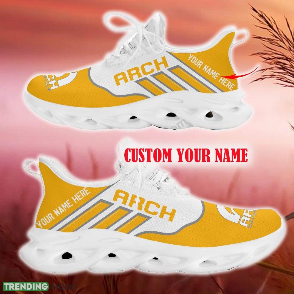 Custom Name Arch Yellow Car Logo Max Soul Sneakers For Fans Team Running Shoes Gift Men And Women - Arch Max Soul Shoes New Car_14