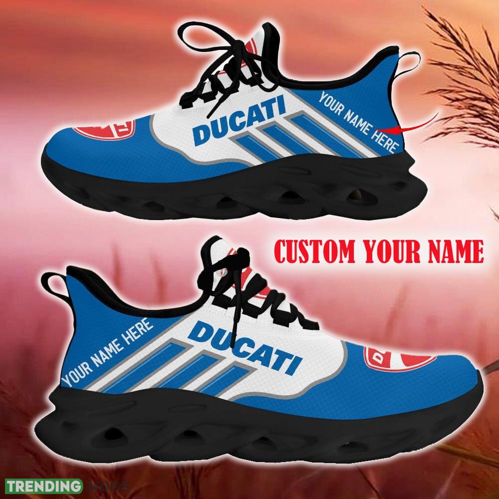 Custom Name Ducati Blue Car Logo Max Soul Sneakers For Fans Team Running Shoes Gift Men And Women Max Soul Custom Name Ducati Blue Car Logo Max Soul Sneakers For Fans Team Running Shoes Gift Men And Women Max Soul
