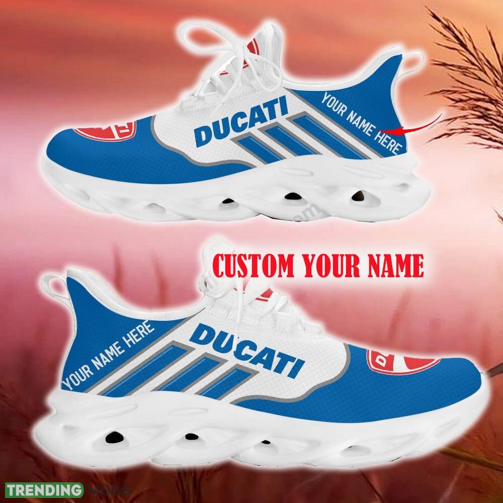 Custom Name Ducati Blue Car Logo Max Soul Sneakers For Fans Team Running Shoes Gift Men And Women - Ducati Max Soul Shoes New Car_15 Custom Name Ducati Blue Car Logo Max Soul Sneakers For Fans Team Running Shoes Gift Men And Women - Ducati Max Soul Shoes New Car_15