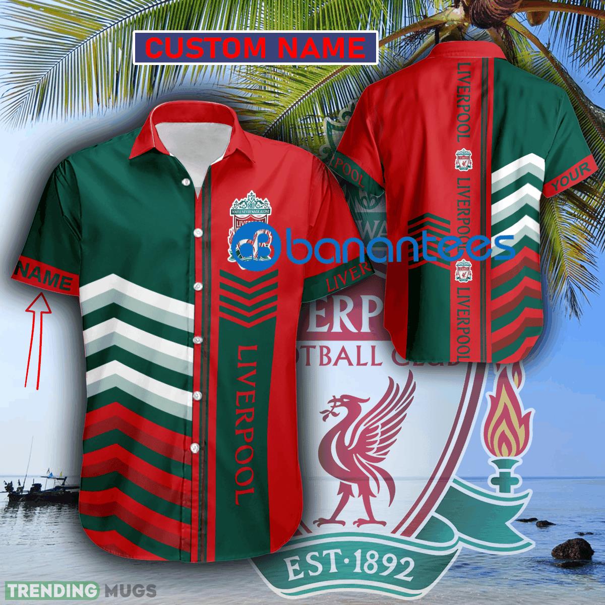 Custom Name EPL Liverpool Collar New Aloha Hawaiian Shirt Men And Women Gift - Custom Name EPL Liverpool Collar New Aloha Hawaiian Shirt Men And Women Gift