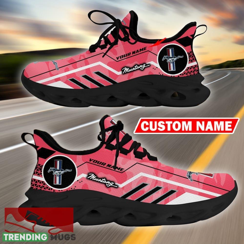 Custom Name Ford Mustang Logo Camo Pink Max Soul Sneakers Racing Car And Motorcycle Chunky Sneakers Max Soul Custom Name Ford Mustang Logo Camo Pink Max Soul Sneakers Racing Car And Motorcycle Chunky Sneakers Max Soul