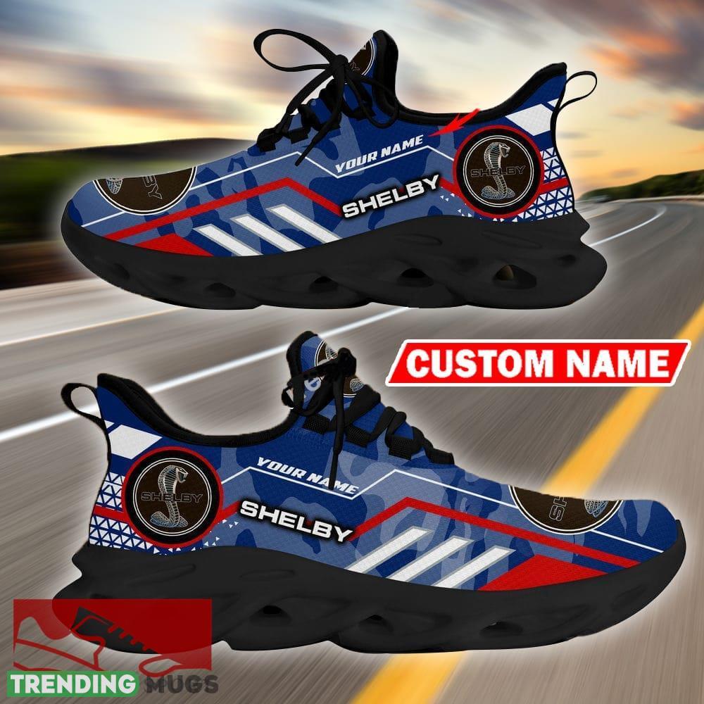 Custom Name Ford Shelby Logo Camo Blue Max Soul Sneakers Racing Car And Motorcycle Chunky Sneakers Max Soul Custom Name Ford Shelby Logo Camo Blue Max Soul Sneakers Racing Car And Motorcycle Chunky Sneakers Max Soul