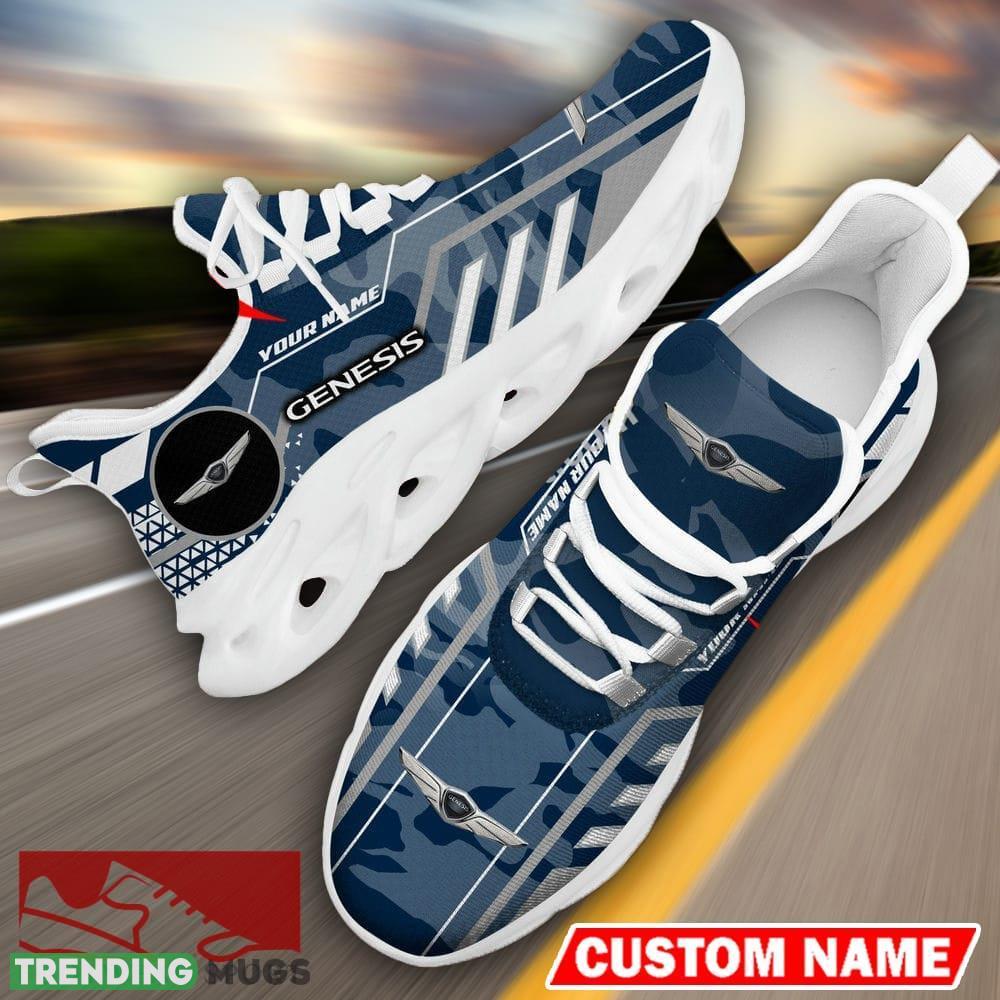 Custom Name Genesis Logo Camo Navy Max Soul Sneakers Racing Car And Motorcycle Chunky Sneakers Max Soul Custom Name Genesis Logo Camo Navy Max Soul Sneakers Racing Car And Motorcycle Chunky Sneakers Max Soul