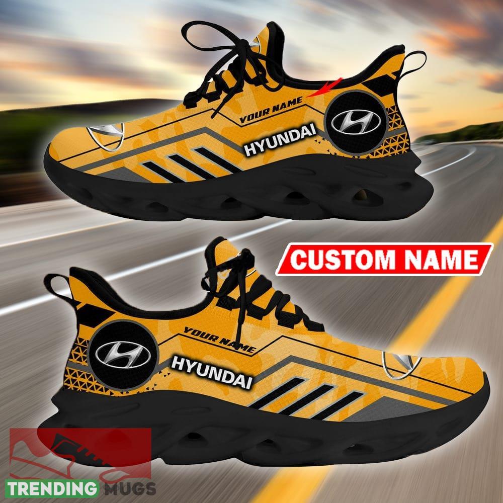 Custom Name Hyundai Logo Camo Yellow Max Soul Sneakers Racing Car And Motorcycle Chunky Sneakers Max Soul Custom Name Hyundai Logo Camo Yellow Max Soul Sneakers Racing Car And Motorcycle Chunky Sneakers Max Soul