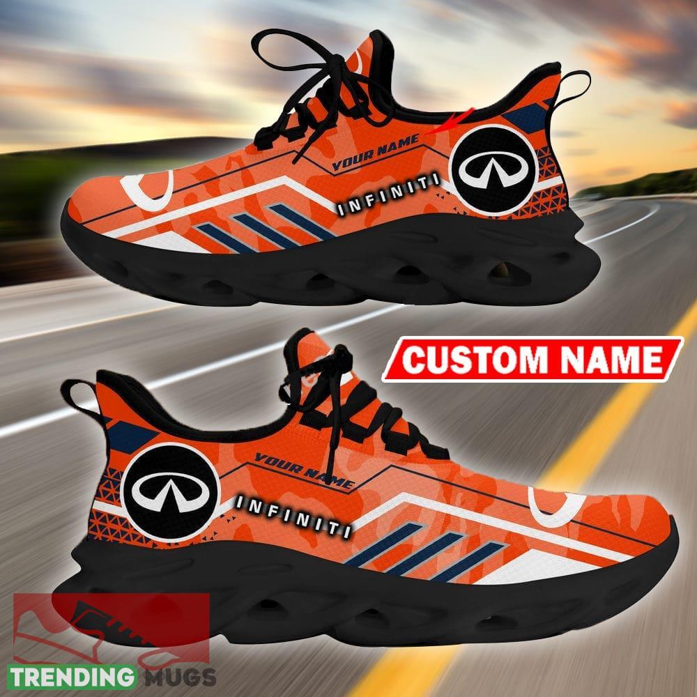 Custom Name Infiniti Logo Camo Orange Max Soul Sneakers Racing Car And Motorcycle Chunky Sneakers Max Soul Custom Name Infiniti Logo Camo Orange Max Soul Sneakers Racing Car And Motorcycle Chunky Sneakers Max Soul