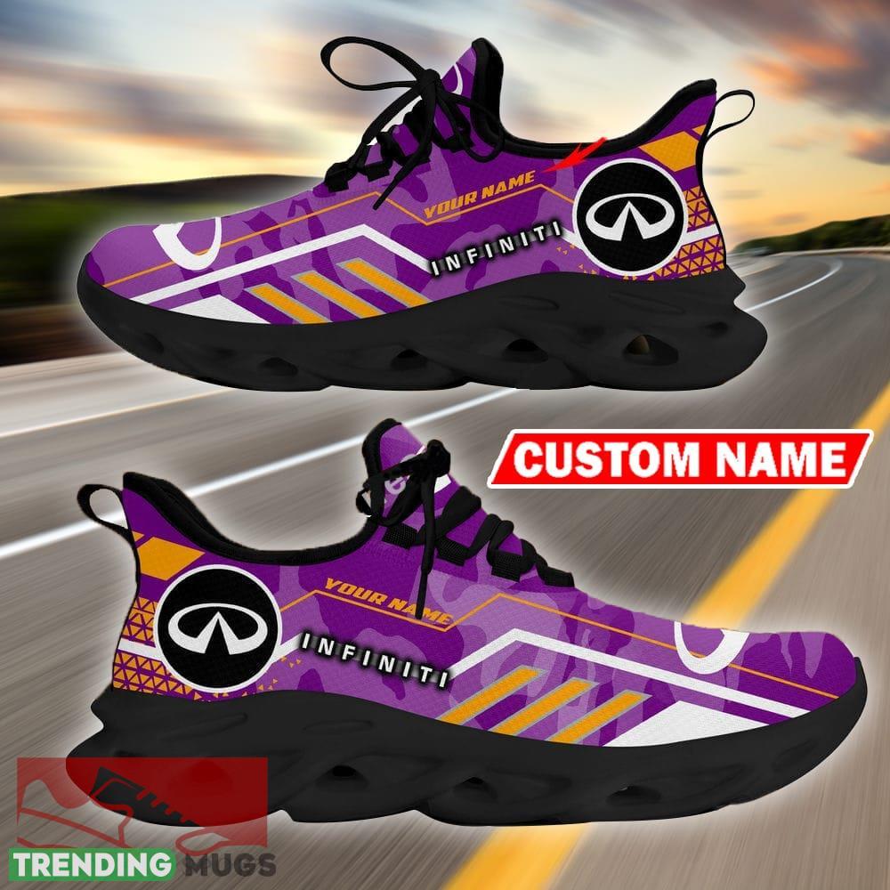 Custom Name Infiniti Logo Camo Purple Max Soul Sneakers Racing Car And Motorcycle Chunky Sneakers Max Soul Custom Name Infiniti Logo Camo Purple Max Soul Sneakers Racing Car And Motorcycle Chunky Sneakers Max Soul