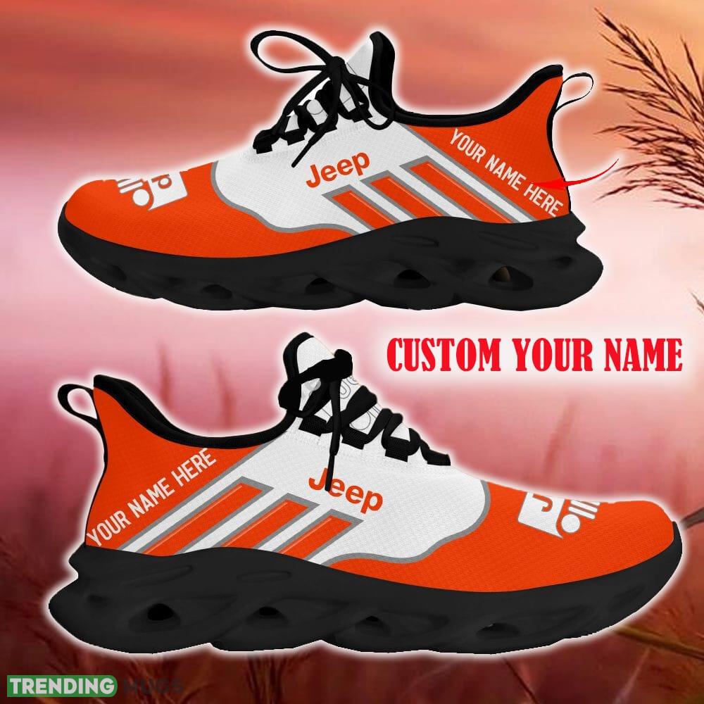 Custom Name Jeep Orange Car Logo Max Soul Sneakers For Fans Team Running Shoes Gift Men And Women Max Soul Custom Name Jeep Orange Car Logo Max Soul Sneakers For Fans Team Running Shoes Gift Men And Women Max Soul