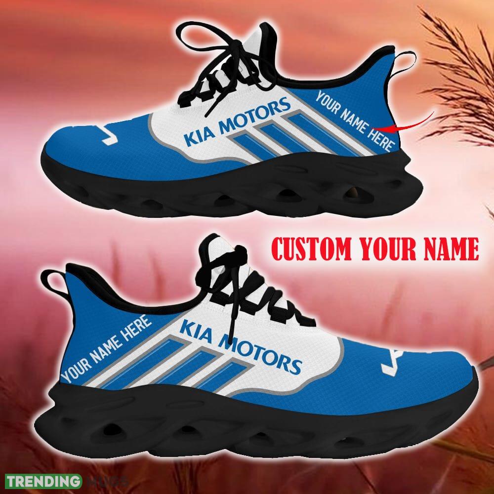 Custom Name Kia Blue Car Logo Max Soul Sneakers For Fans Team Running Shoes Gift Men And Women Max Soul Custom Name Kia Blue Car Logo Max Soul Sneakers For Fans Team Running Shoes Gift Men And Women Max Soul