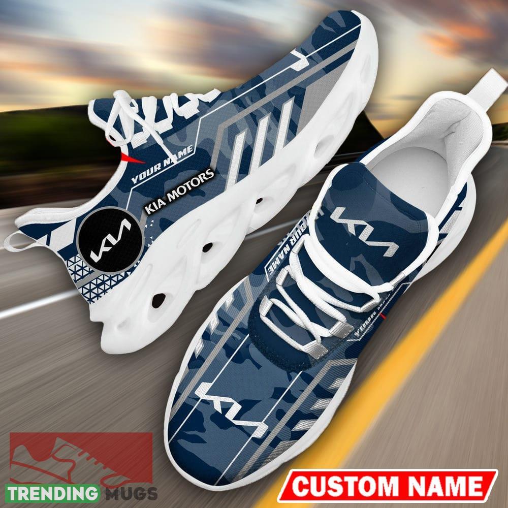 Custom Name Kia Logo Camo Navy Max Soul Sneakers Racing Car And Motorcycle Chunky Sneakers Max Soul Custom Name Kia Logo Camo Navy Max Soul Sneakers Racing Car And Motorcycle Chunky Sneakers Max Soul