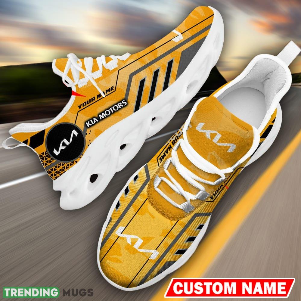 Custom Name Kia Logo Camo Yellow Max Soul Sneakers Racing Car And Motorcycle Chunky Sneakers - Kia Logo Racing Car Tractor Farmer Max Soul Shoes Personalized Photo 12 Custom Name Kia Logo Camo Yellow Max Soul Sneakers Racing Car And Motorcycle Chunky Sneakers - Kia Logo Racing Car Tractor Farmer Max Soul Shoes Personalized Photo 12