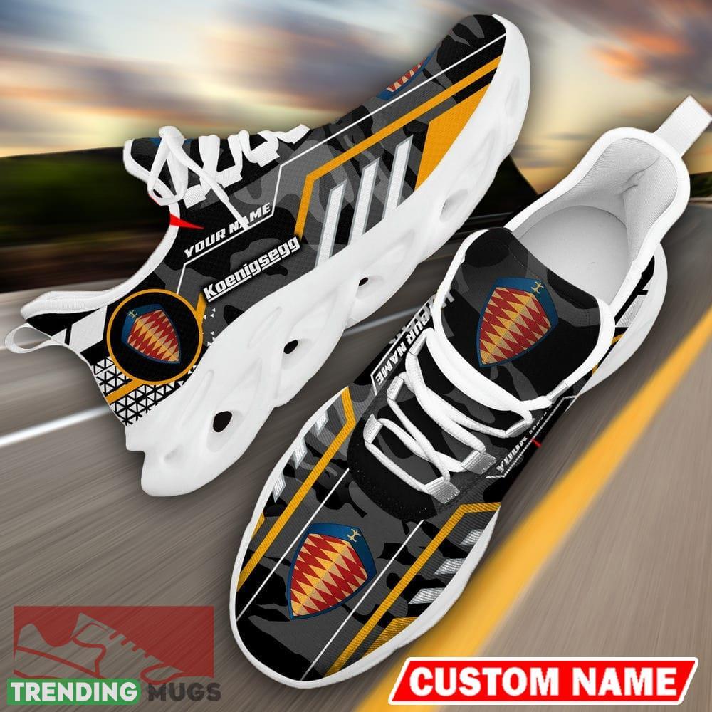 Custom Name Koenigsegg Logo Camo Black Max Soul Sneakers Racing Car And Motorcycle Chunky Sneakers Max Soul Custom Name Koenigsegg Logo Camo Black Max Soul Sneakers Racing Car And Motorcycle Chunky Sneakers Max Soul
