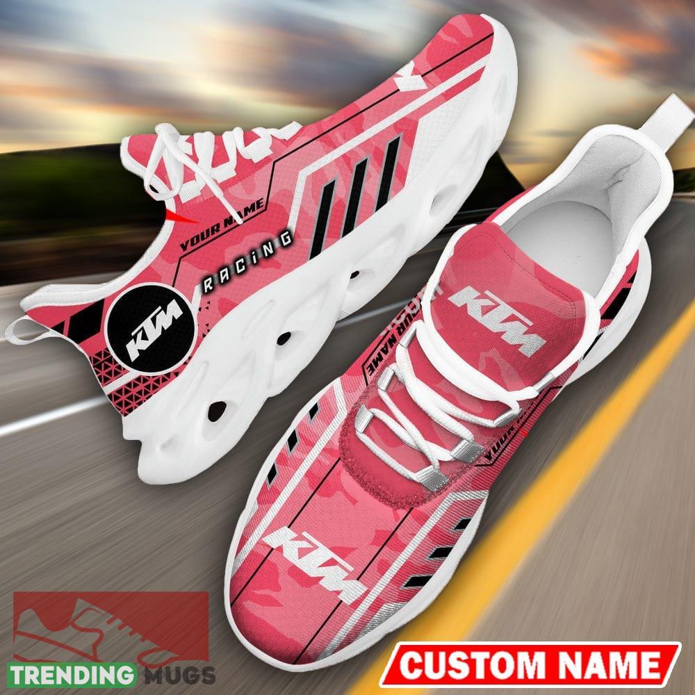 Custom Name KTM Logo Camo Pink Max Soul Sneakers Racing Car And Motorcycle Chunky Sneakers - KTM Logo Racing Car Tractor Farmer Max Soul Shoes Personalized Photo 15 Custom Name KTM Logo Camo Pink Max Soul Sneakers Racing Car And Motorcycle Chunky Sneakers - KTM Logo Racing Car Tractor Farmer Max Soul Shoes Personalized Photo 15