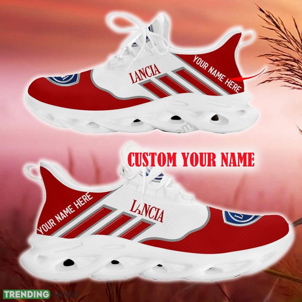 Custom Name Lancia Red Car Logo Max Soul Sneakers For Fans Team Running Shoes Gift Men And Women - Lancia Max Soul Shoes New Car_13 Custom Name Lancia Red Car Logo Max Soul Sneakers For Fans Team Running Shoes Gift Men And Women - Lancia Max Soul Shoes New Car_13