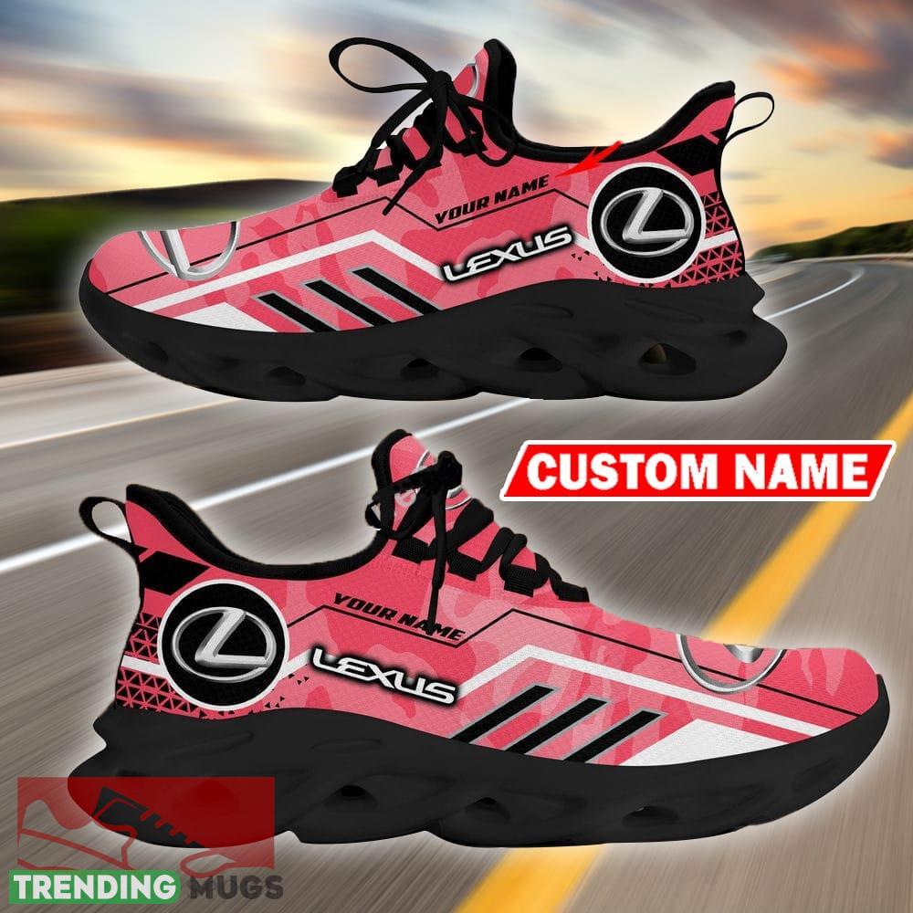 Custom Name Lexus Logo Camo Pink Max Soul Sneakers Racing Car And Motorcycle Chunky Sneakers Max Soul Custom Name Lexus Logo Camo Pink Max Soul Sneakers Racing Car And Motorcycle Chunky Sneakers Max Soul