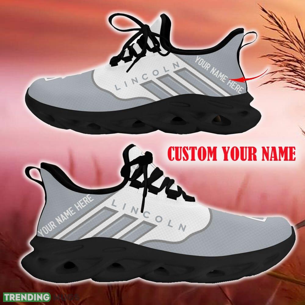 Custom Name Lincoln Grey Car Logo Max Soul Sneakers For Fans Team Running Shoes Gift Men And Women Max Soul Custom Name Lincoln Grey Car Logo Max Soul Sneakers For Fans Team Running Shoes Gift Men And Women Max Soul