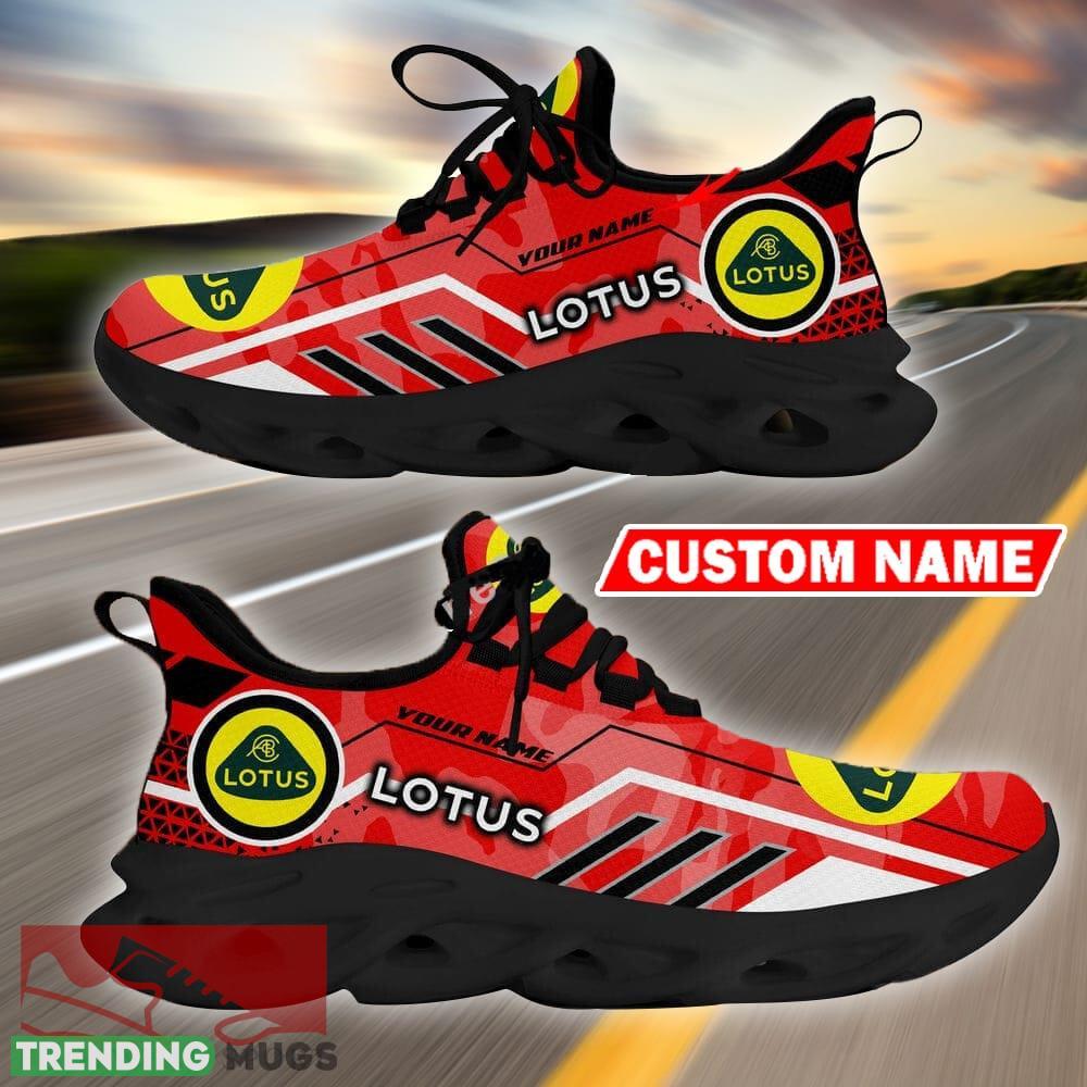 Custom Name Lotus Logo Camo Red Max Soul Sneakers Racing Car And Motorcycle Chunky Sneakers Max Soul Custom Name Lotus Logo Camo Red Max Soul Sneakers Racing Car And Motorcycle Chunky Sneakers Max Soul