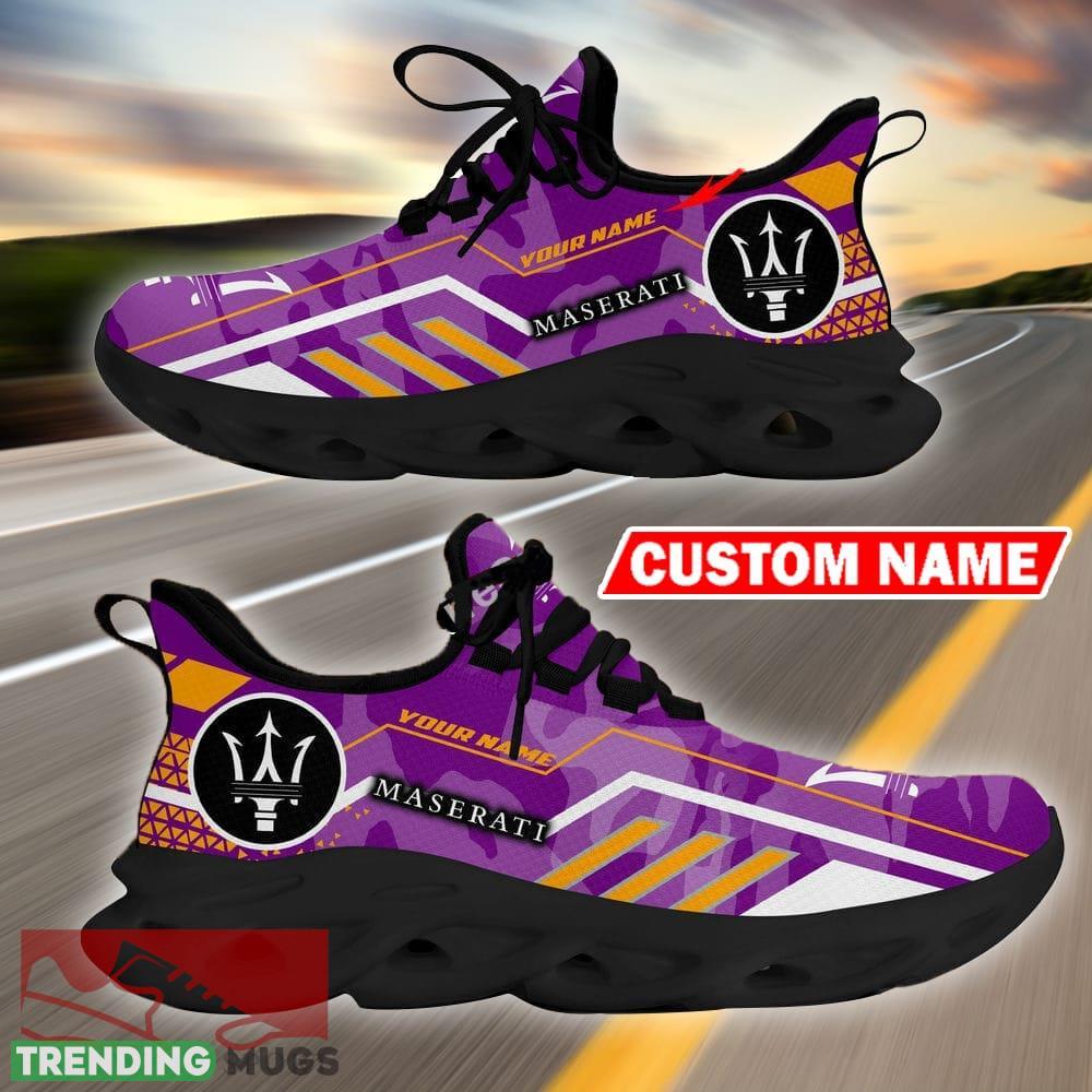 Custom Name Maserati Logo Camo Purple Max Soul Sneakers Racing Car And Motorcycle Chunky Sneakers Max Soul Custom Name Maserati Logo Camo Purple Max Soul Sneakers Racing Car And Motorcycle Chunky Sneakers Max Soul