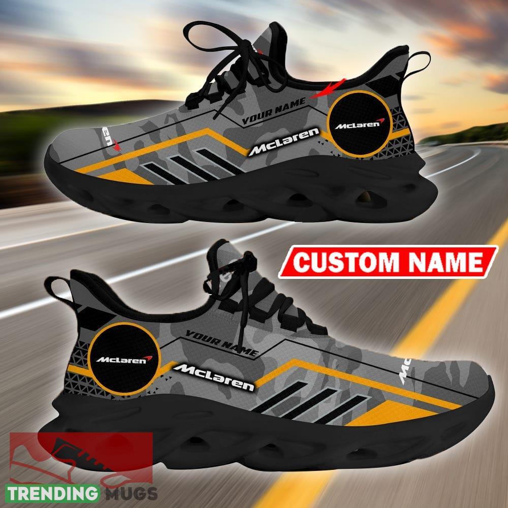 Custom Name McLaren Logo Camo Grey Max Soul Sneakers Racing Car And Motorcycle Chunky Sneakers Max Soul Custom Name McLaren Logo Camo Grey Max Soul Sneakers Racing Car And Motorcycle Chunky Sneakers Max Soul