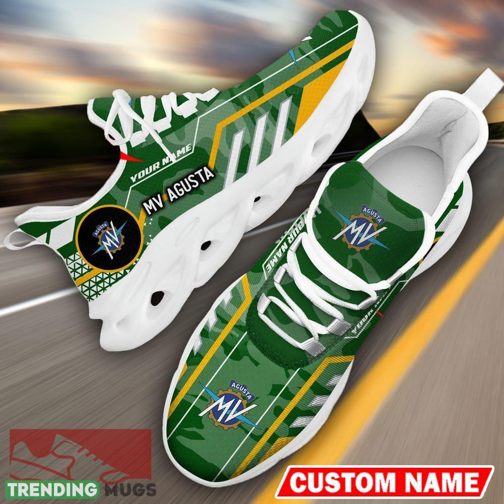 Custom Name MV Agusta Logo Camo Green Max Soul Sneakers Racing Car And Motorcycle Chunky Sneakers - MV Agusta Logo Racing Car Tractor Farmer Max Soul Shoes Personalized Photo 17
