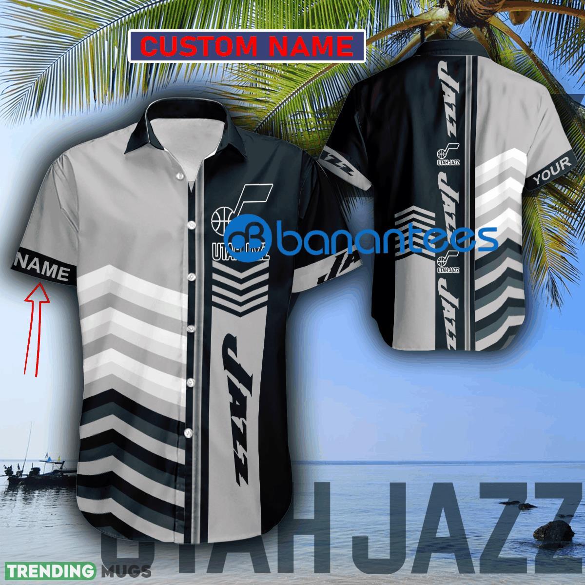 Custom Name NBA Utah Jazz Contemporary Logo AOP Hawaiian Shirt For Men And Women - Custom Name NBA Utah Jazz Contemporary Logo AOP Hawaiian Shirt For Men And Women Custom Name NBA Utah Jazz Contemporary Logo AOP Hawaiian Shirt For Men And Women - Custom Name NBA Utah Jazz Contemporary Logo AOP Hawaiian Shirt For Men And Women