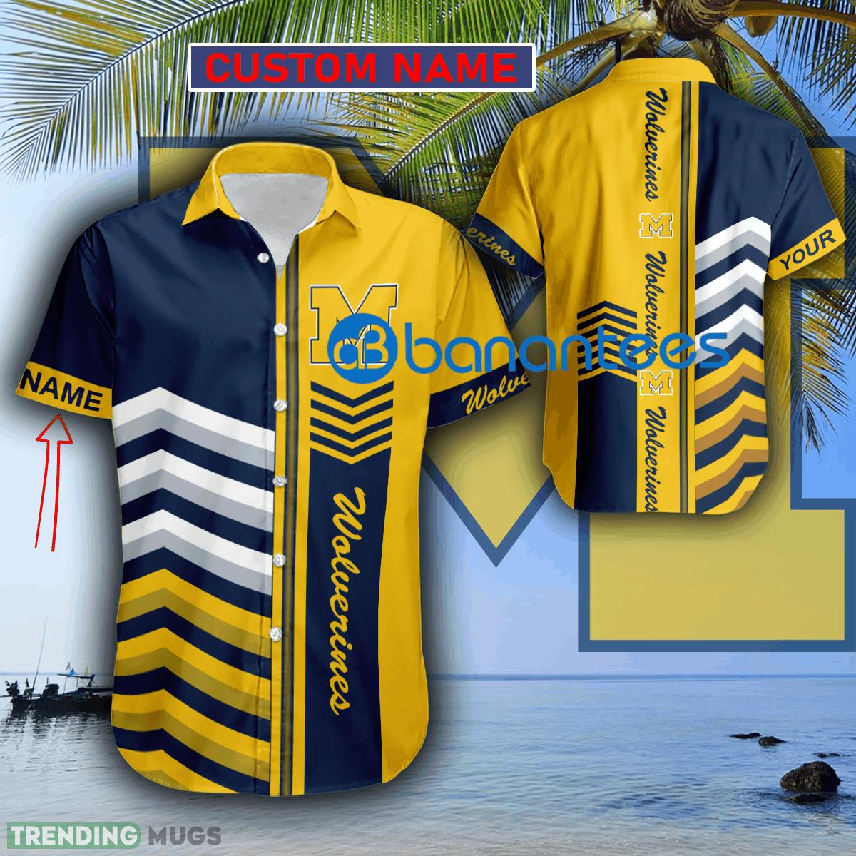 Custom Name NCAA Michigan Wolverines Classic AOP Hawaiian Shirt Gift For Fans - Custom Name NCAA Michigan Wolverines Classic AOP Hawaiian Shirt Gift For Fans Custom Name NCAA Michigan Wolverines Classic AOP Hawaiian Shirt Gift For Fans - Custom Name NCAA Michigan Wolverines Classic AOP Hawaiian Shirt Gift For Fans