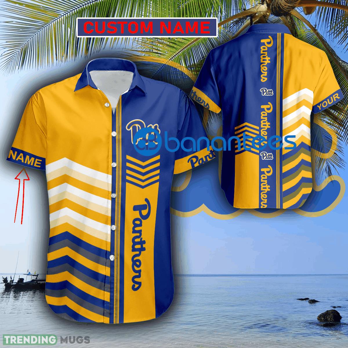 Custom Name NCAA Pittsburgh Panthers Seashell Logo AOP Hawaiian Shirt For Summer - Custom Name NCAA Pittsburgh Panthers Seashell Logo AOP Hawaiian Shirt For Summer Custom Name NCAA Pittsburgh Panthers Seashell Logo AOP Hawaiian Shirt For Summer - Custom Name NCAA Pittsburgh Panthers Seashell Logo AOP Hawaiian Shirt For Summer