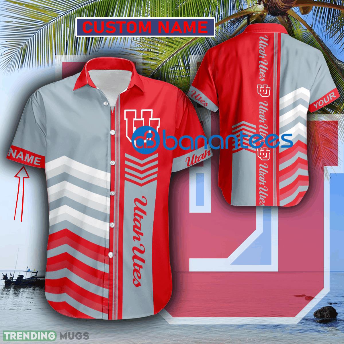 Custom Name NCAA Utah Utes Vintage New All Over Print Hawaiian Shirt Gift For Fans - Custom Name NCAA Utah Utes Vintage New All Over Print Hawaiian Shirt Gift For Fans