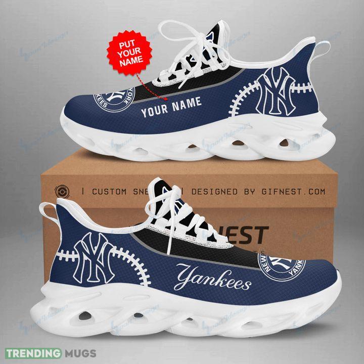 Custom Name New York Yankees Max Soul Shoes Attitude Sport Sneakers Max Soul Custom Name New York Yankees Max Soul Shoes Attitude Sport Sneakers Max Soul
