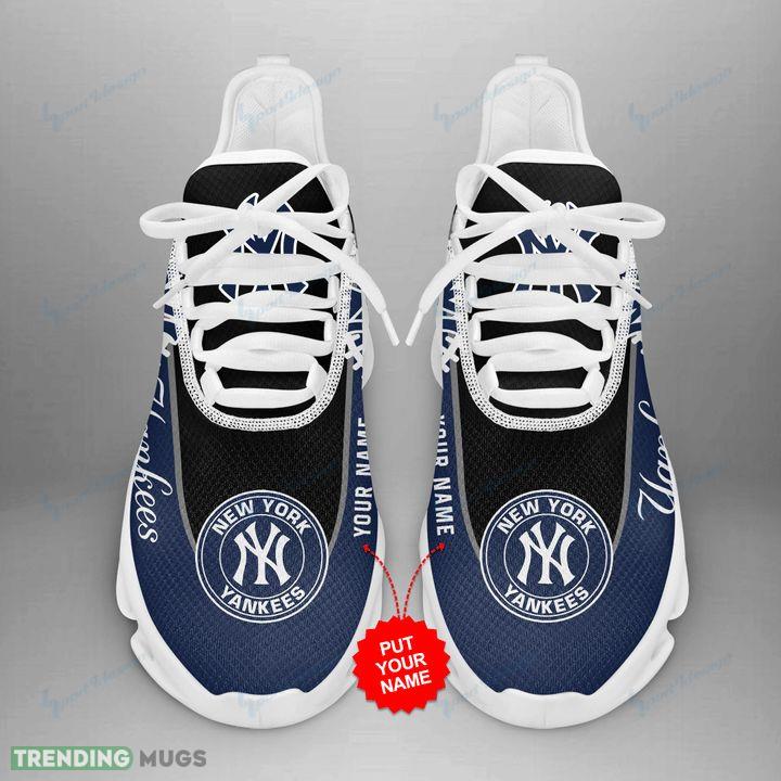 Custom Name New York Yankees Max Soul Shoes Attitude Sport Sneakers - New York Yankees Max Soul Shoes_1 Custom Name New York Yankees Max Soul Shoes Attitude Sport Sneakers - New York Yankees Max Soul Shoes_1