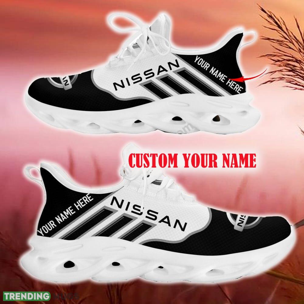 Custom Name Nissan Black Car Logo Max Soul Sneakers For Fans Team Running Shoes Gift Men And Women Max Soul Custom Name Nissan Black Car Logo Max Soul Sneakers For Fans Team Running Shoes Gift Men And Women Max Soul