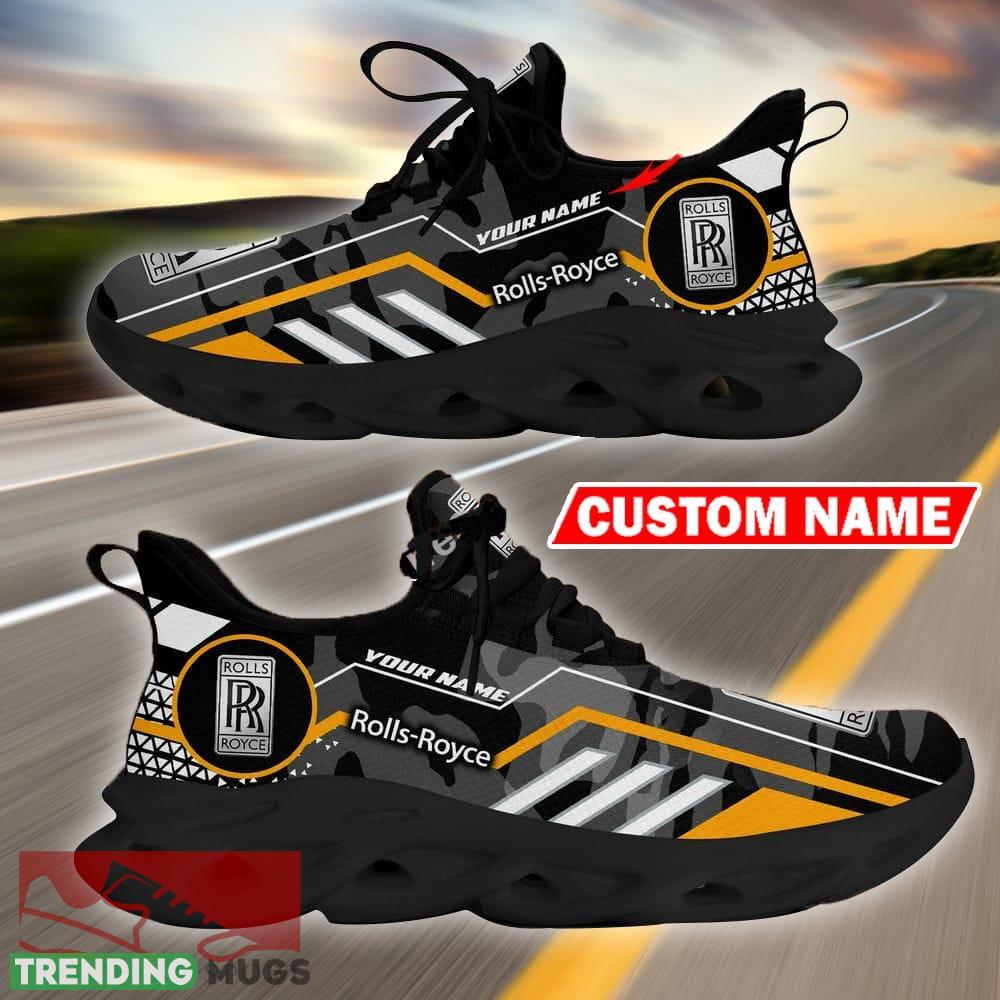 Custom Name Rolls Royce Logo Camo Black Max Soul Sneakers Racing Car And Motorcycle Chunky Sneakers - Rolls Royce Logo Racing Car Tractor Farmer Max Soul Shoes Personalized Photo 1 Custom Name Rolls Royce Logo Camo Black Max Soul Sneakers Racing Car And Motorcycle Chunky Sneakers - Rolls Royce Logo Racing Car Tractor Farmer Max Soul Shoes Personalized Photo 1