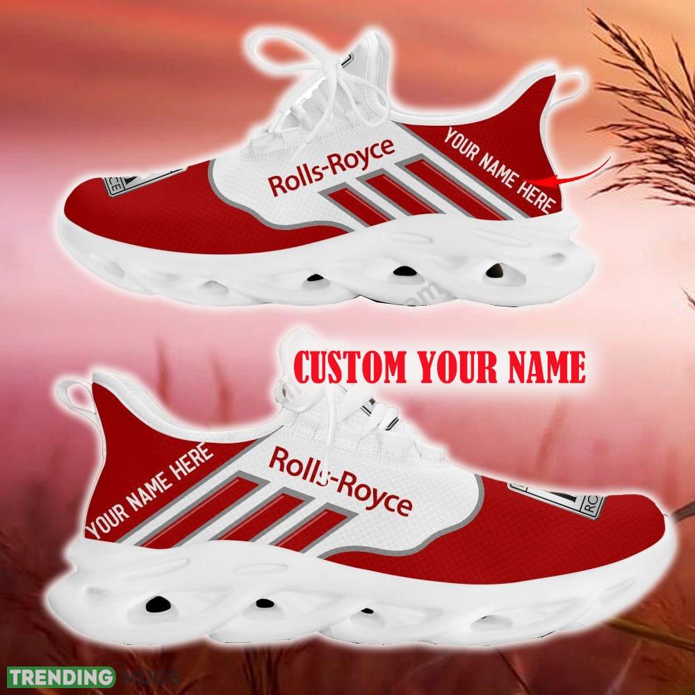 Custom Name Rolls Royce Red Car Logo Max Soul Sneakers For Fans Team Running Shoes Gift Men And Women - Rolls Royce Max Soul Shoes New Car_13